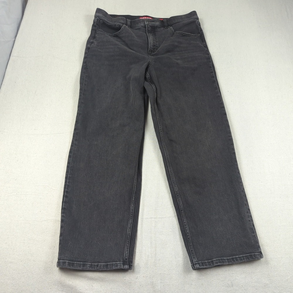Spanx Jeans Womens XL 34 Black Regular Straight Casual